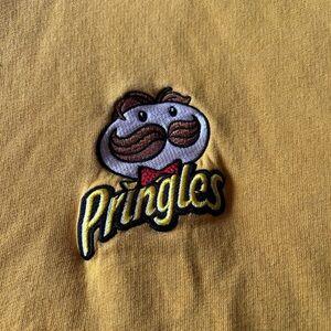 H&M Mustard Tee with Pringles Logo